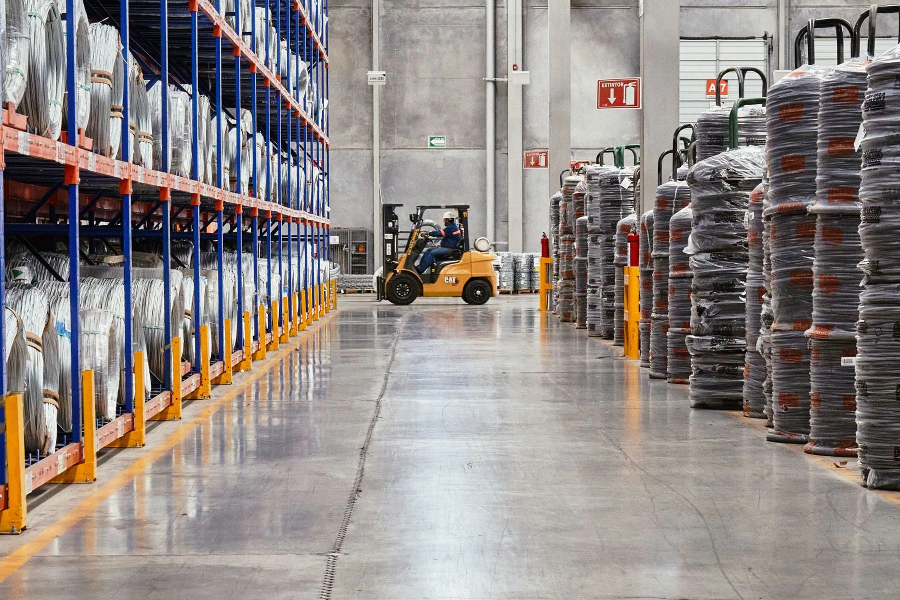 Material handling within an organized warehouse